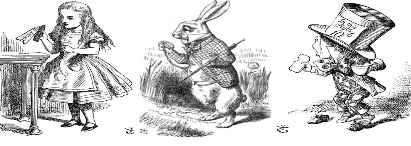 Original images from Alice's Adventures in Wonderland