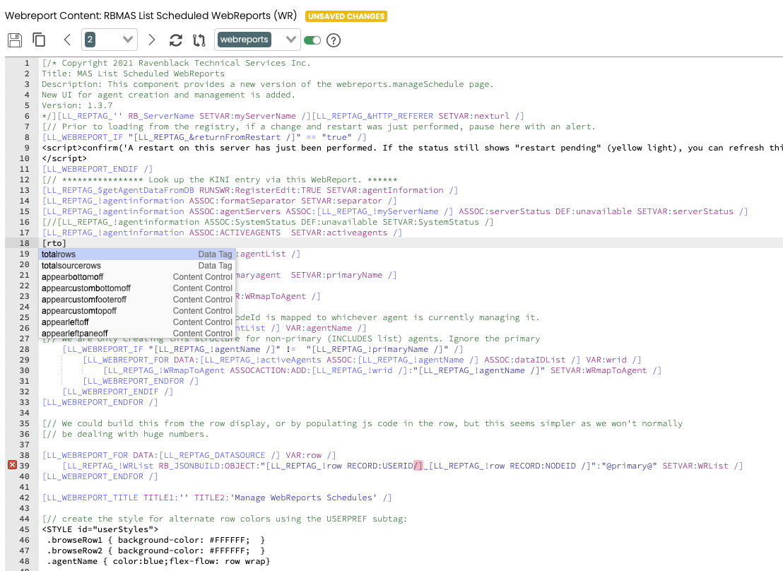 AppAnalyer editor