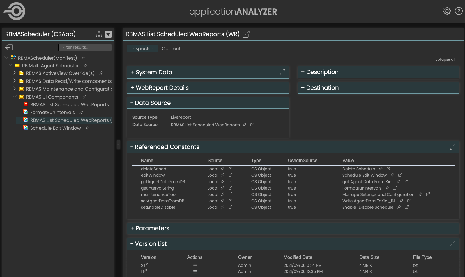 AppAnalyzer dark mode