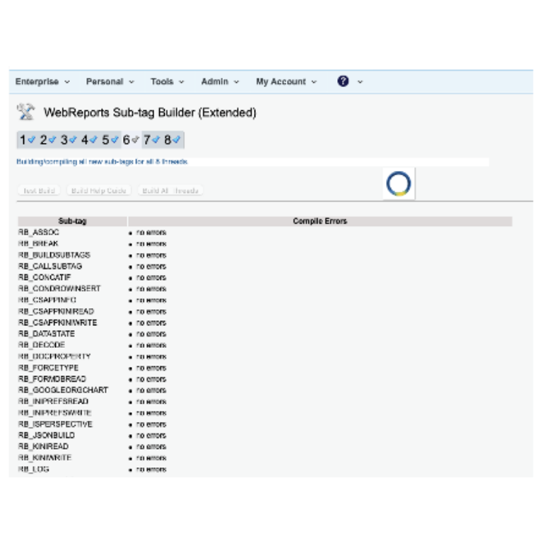 Eliminate restarts when loading sub-tags